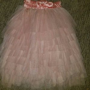 Long tulle pale pink Skirt